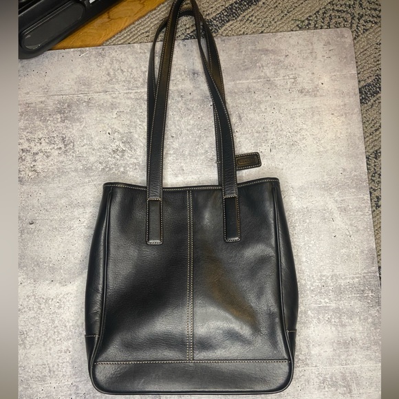 Authentic Vintage Coach A2S-7776 Hampton Lunch Tote Black Leather - Picture 3 of 11